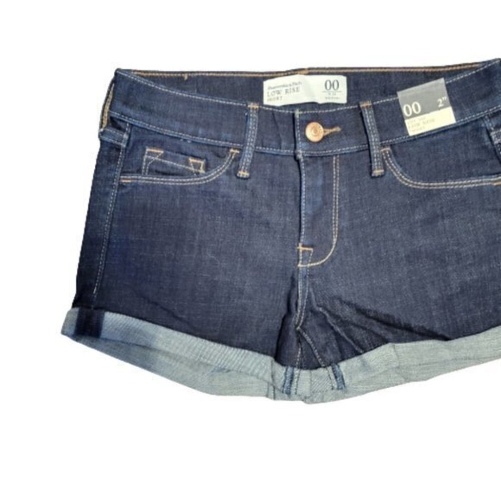 NWT Abercrombie & Fitch Cuffed Jean Shorts Size 00​​​​​​